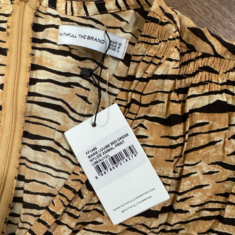 Faithful the brand nwt size us 8 or large animal print dress